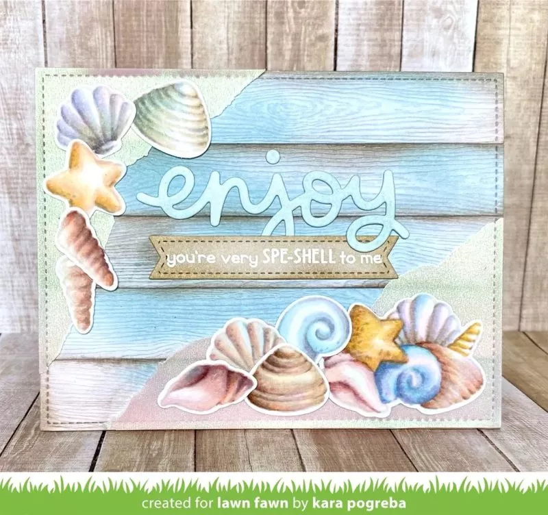 How You Bean? Seashell Add-On Clear Stamps Lawn Fawn 1