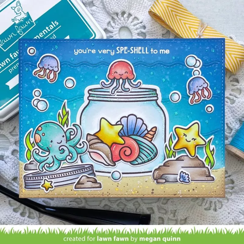 How You Bean? Seashell Add-On Clear Stamps Lawn Fawn 2
