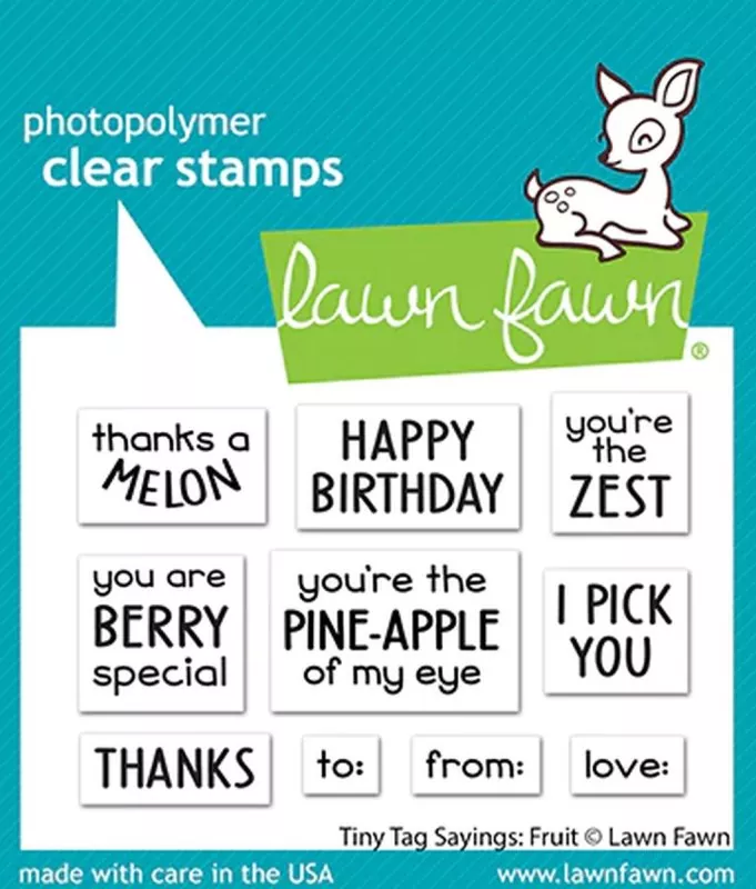 Tiny Tag Sayings: Fruit Clear Stamps Lawn Fawn