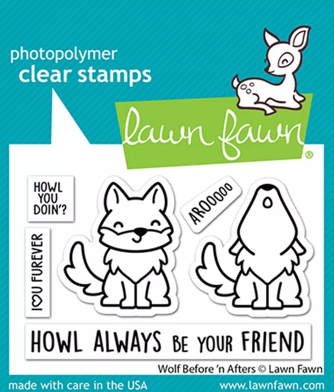 Wolf Before 'n Afters Clear Stamps Lawn Fawn