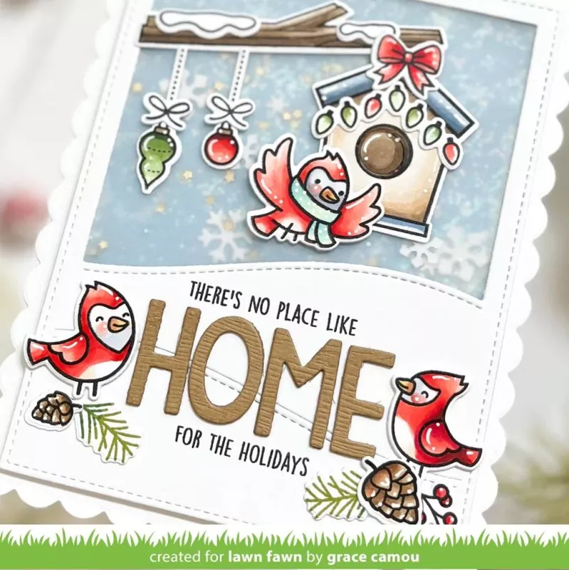 Winter Birds Add-On Clear Stamps Lawn Fawn 1
