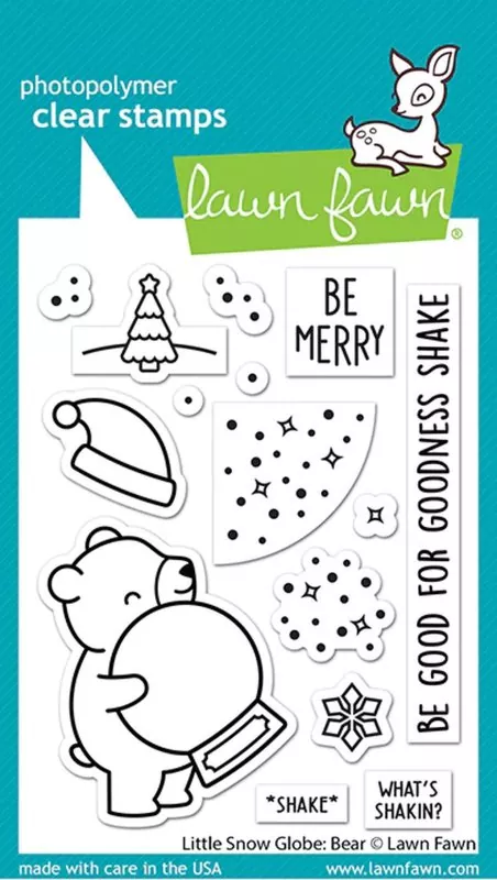 Little Snow Globe: Bear Clear Stamps Lawn Fawn