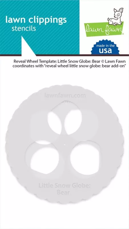 Stencil Reveal Wheel Templates: Little Snow Globe: Bear Lawn Fawn