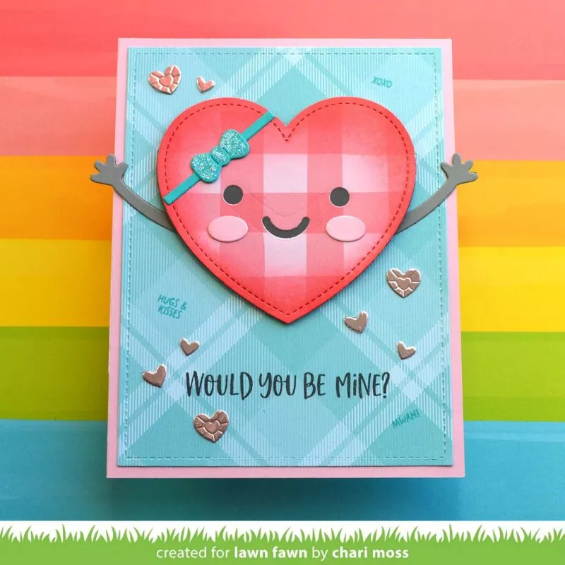 Stitched Happy Heart Dies Lawn Fawn 1