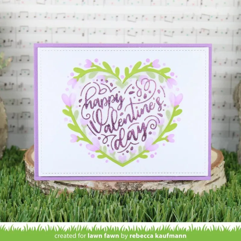 Lawn Fawn Foiled Sentiments: Happy Valentine's Day Hot Foil Plate 2