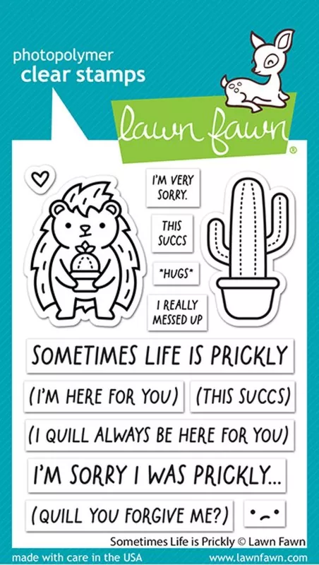 Sometimes Life is Prickly Clear Stamps Lawn Fawn