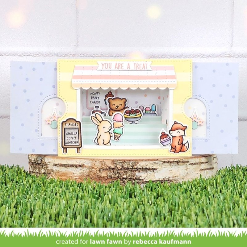 Treat Cart Sentiment Add-On Clear Stamps Lawn Fawn 2