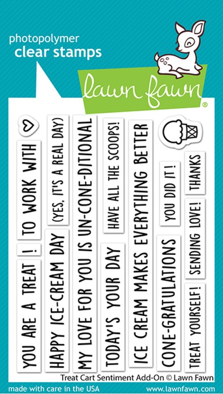 Treat Cart Sentiment Add-On Clear Stamps Lawn Fawn