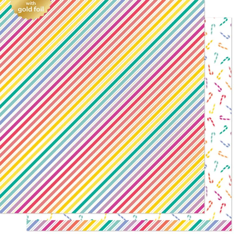 Candy Cane Lane Candy Canes lawn fawn scrapbooking paper