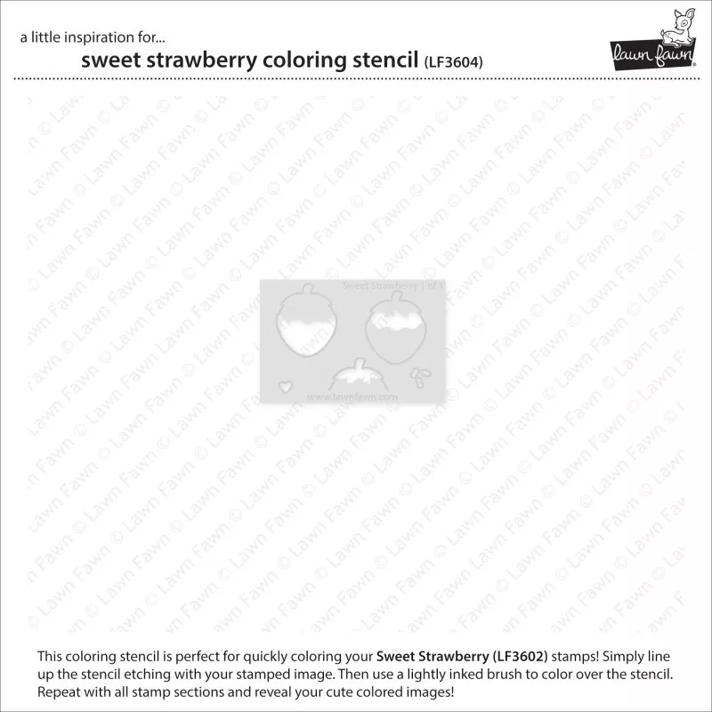 Sweet Strawberry Coloring Stencils Lawn Fawn 1