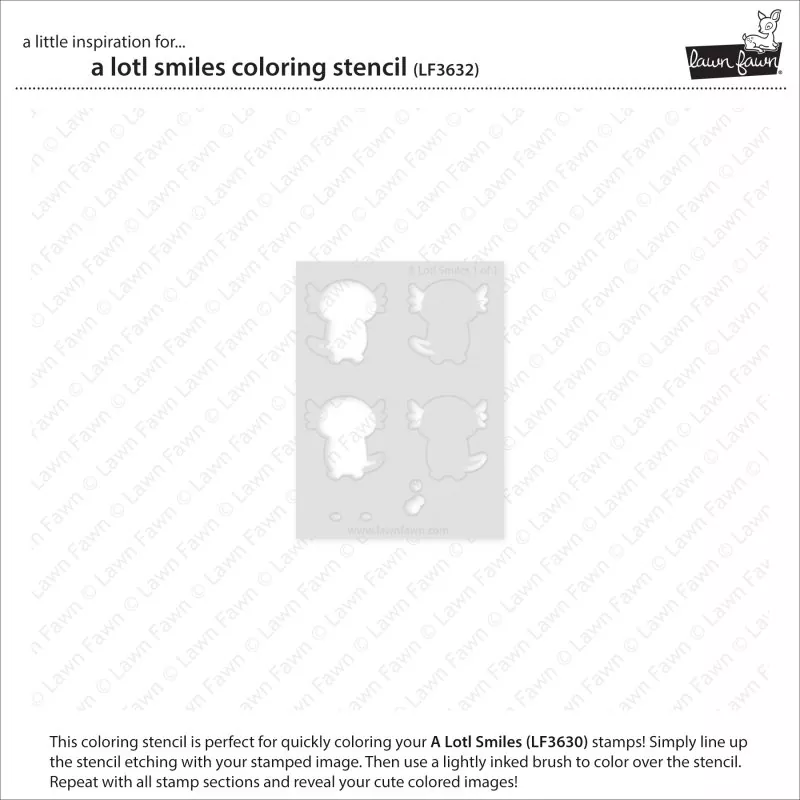 A Lotl Smiles Coloring Stencils Lawn Fawn 1