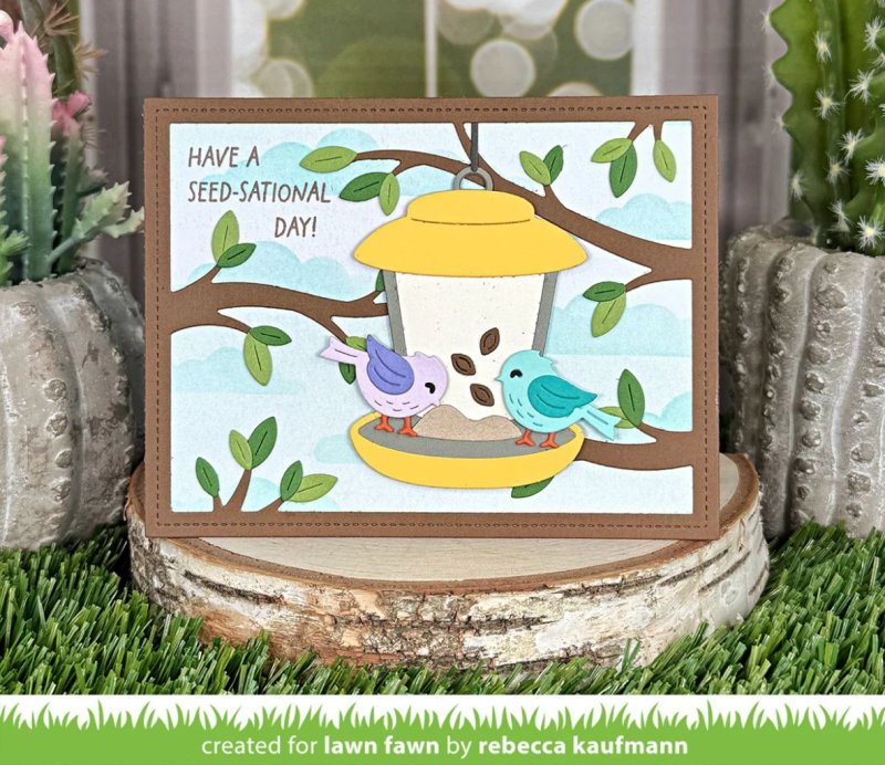 Backyard Bird Feeder Dies Lawn Fawn 3