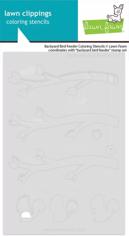Backyard Bird Feeder Coloring Stencils Lawn Fawn