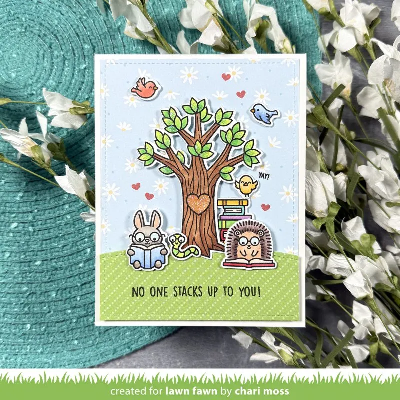 Little Woodland Library Friends Clear Stamps Lawn Fawn 1