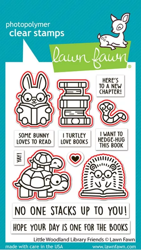 Little Woodland Library Friends Dies Lawn Fawn 1