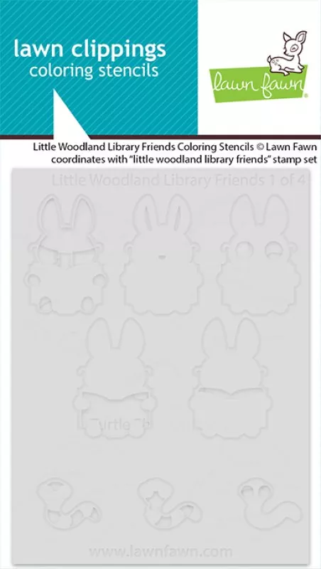 Little Woodland Library Friends Coloring Stencils Lawn Fawn