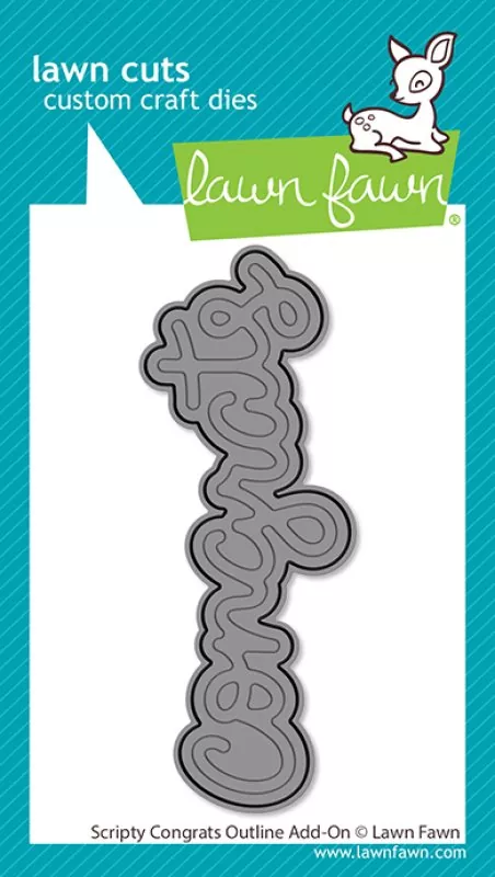 Scripty Congrats Outline Add-On Dies Lawn Fawn