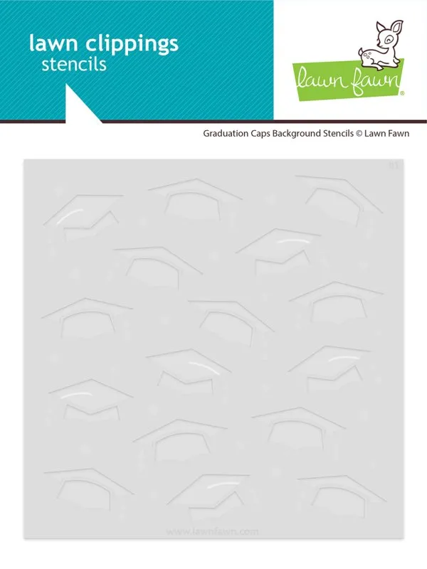 Graduation Caps Background Stencils Lawn Fawn