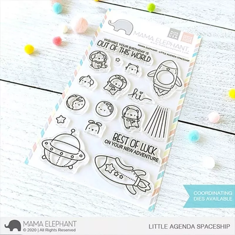 LittleAgendaSpaceship Clear Stamps Mama Elephant