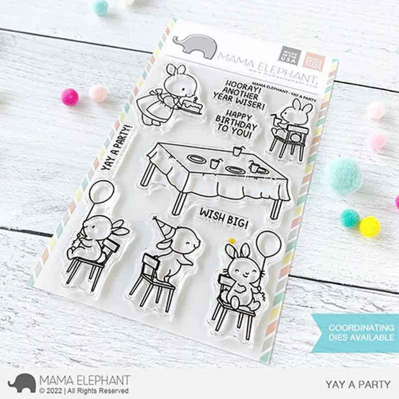 Yay A Party Clear Stamps Mama Elephant