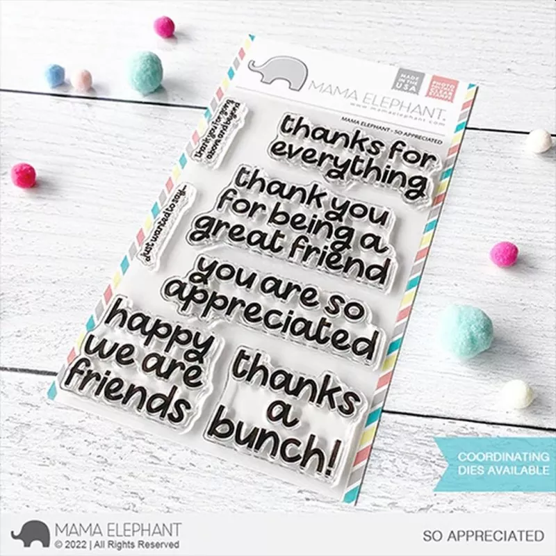 So Appreciated Clear Stamps Mama Elephant