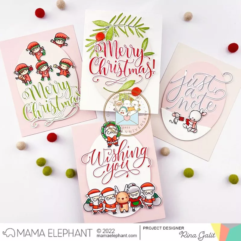 Merry Christmas Wishes Dies Creative Cuts Mama Elephant 1