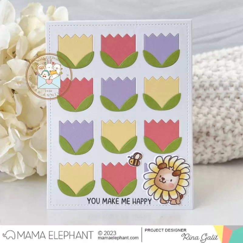 Tulip Grid Cover Dies Creative Cuts Mama Elephant 1
