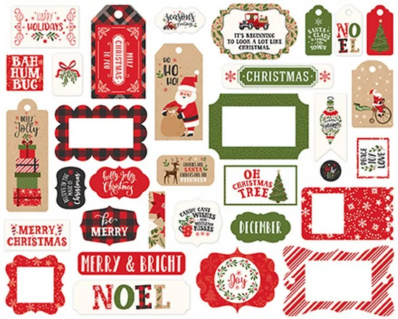 My Favorite Christmas Frames & Tags Die Cut Embellishment Echo Park Paper Co 1