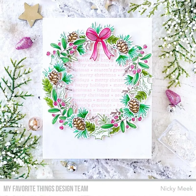 Winter Greenery Clear Stamps My Favorite Things Project 2