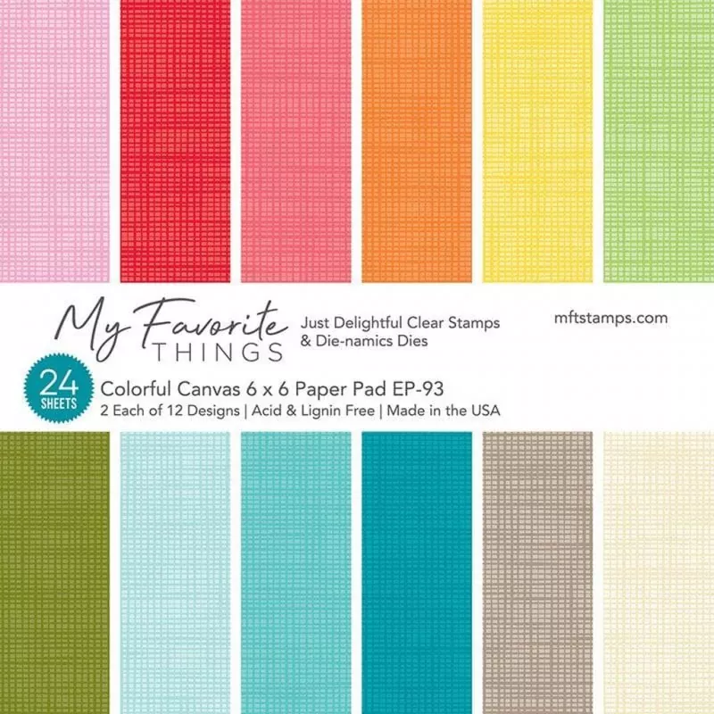 Colorful Canvas Paper Pad 6x6 Inch My Favorite Things