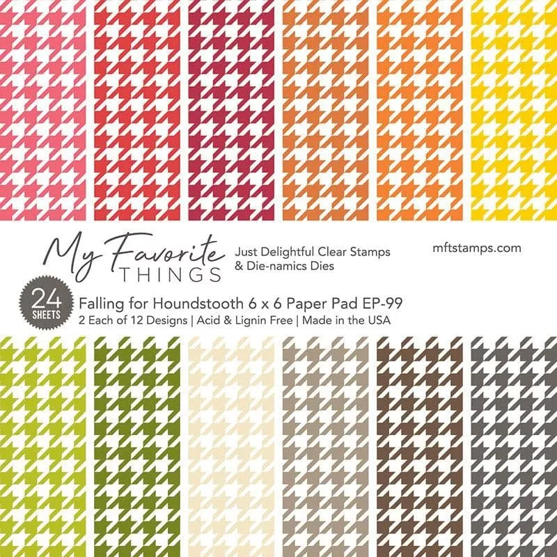 Falling for Houndstooth Paper Pad 6x6 Inch My Favorite Things