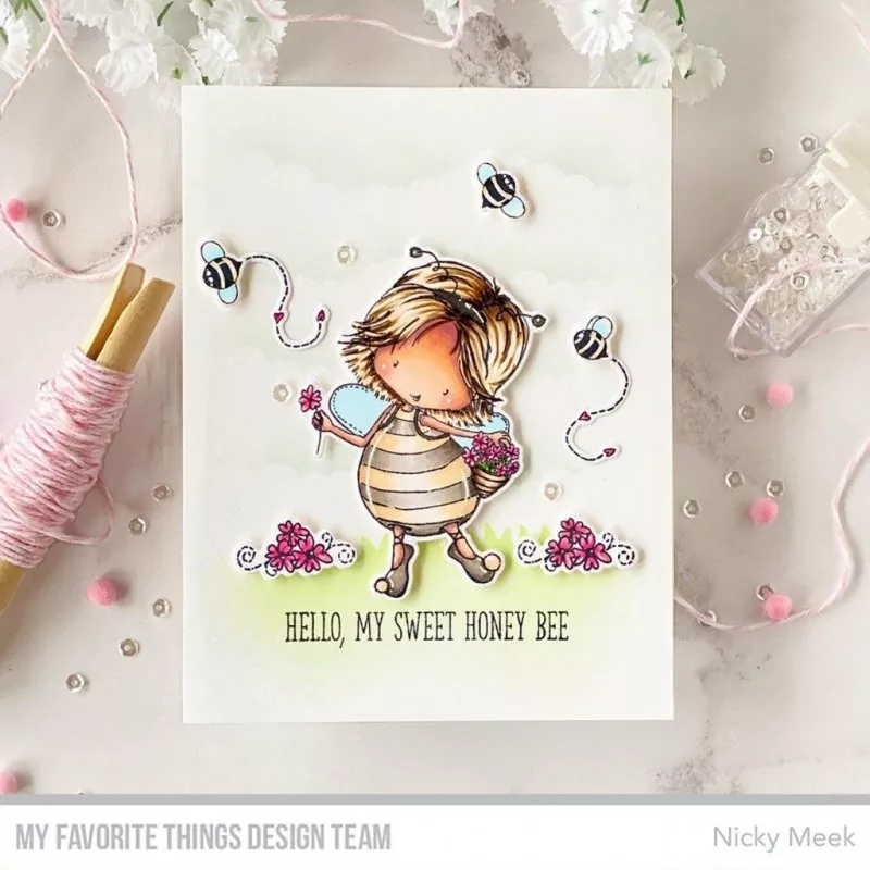 Sweet Honey Bee Clear Stamps My Favorite Things Project 1