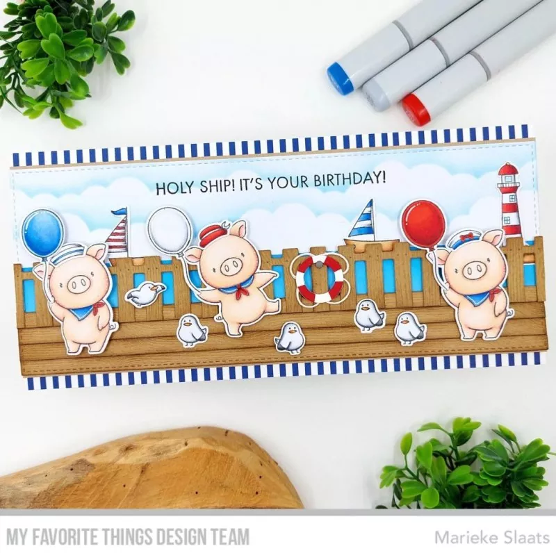 Pig Time Fun Clear Stamps My Favorite Things Project 1