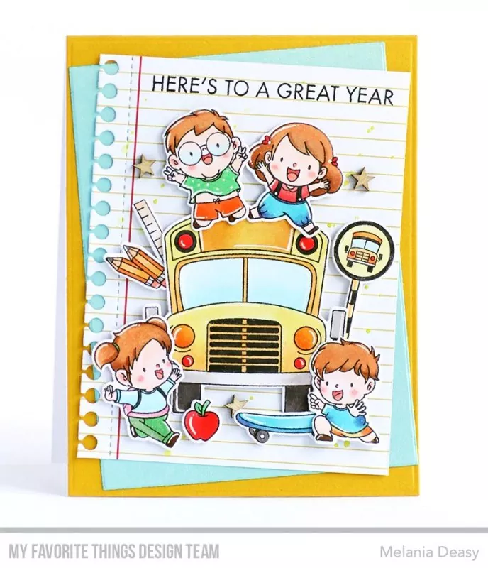 School is Cool Clear Stamps My Favorite Things Project 1