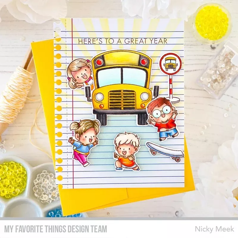 School is Cool Clear Stamps My Favorite Things Project 2