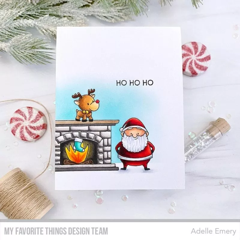 Holly Jolly Santa Clear Stamps My Favorite Things Project 1