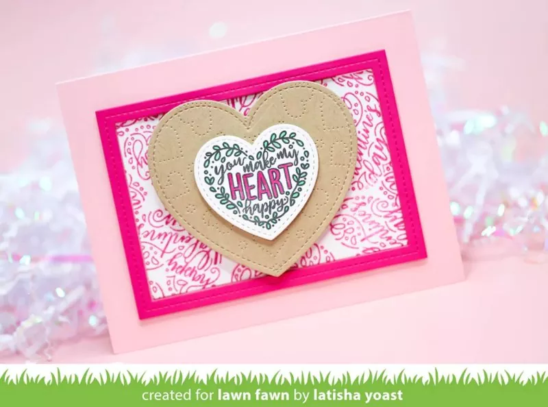 Magic Heart Messages Clear Stamps Lawn Fawn 4