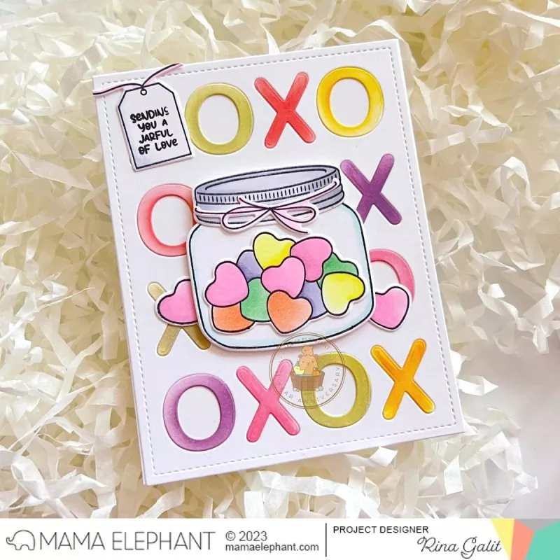 XOXO Grid Cover Dies Creative Cuts Mama Elephant 1