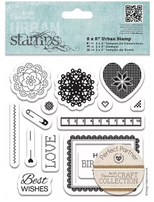 5x5" Urban Stamps Pastels docrafts cling