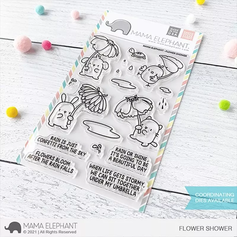 Flower Shower Clear Stamps Mama Elephant
