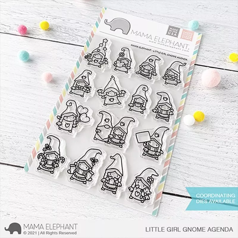 Little Girl Gnome Agenda Clear Stamps Mama Elephant