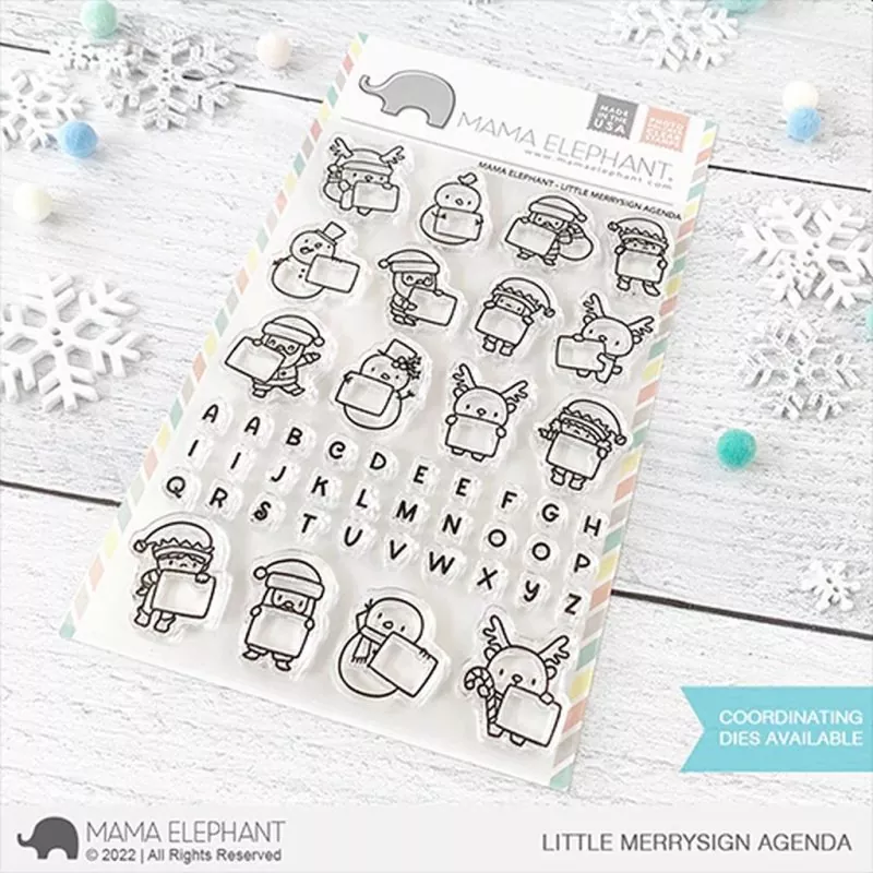 Little Merrysign Agenda Clear Stamps Mama Elephant