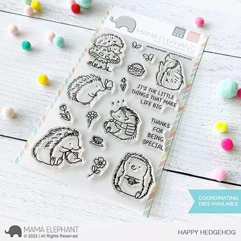 Happy Hedgehog Clear Stamps Mama Elephant