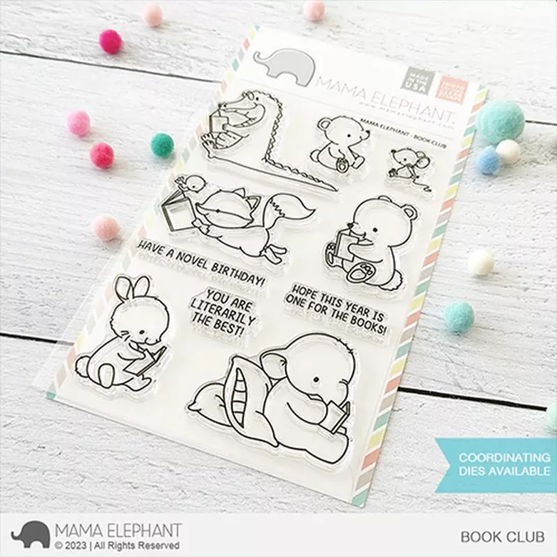 Book Club Clear Stamps Mama Elephant