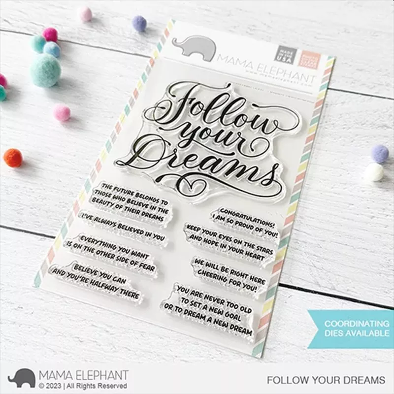 Follow Your Dreams Clear Stamps Mama Elephant