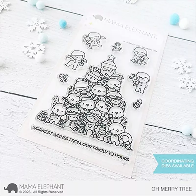 Oh Merry Tree Clear Stamps Mama Elephant