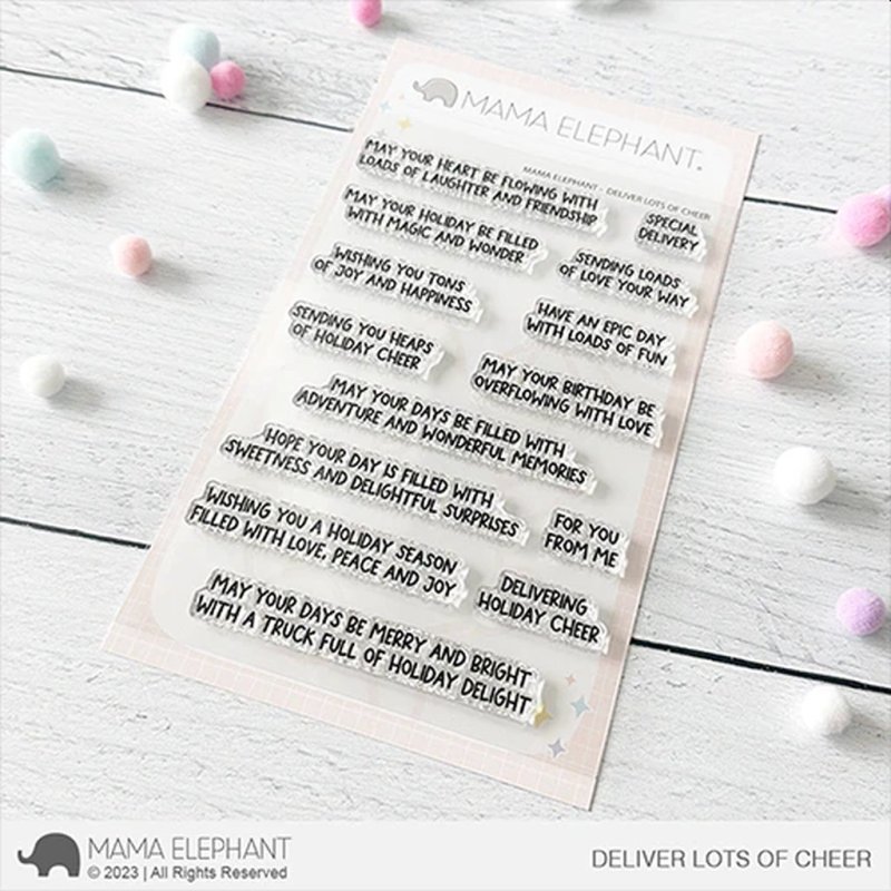 Deliver Lots of Cheer Clear Stamps Mama Elephant