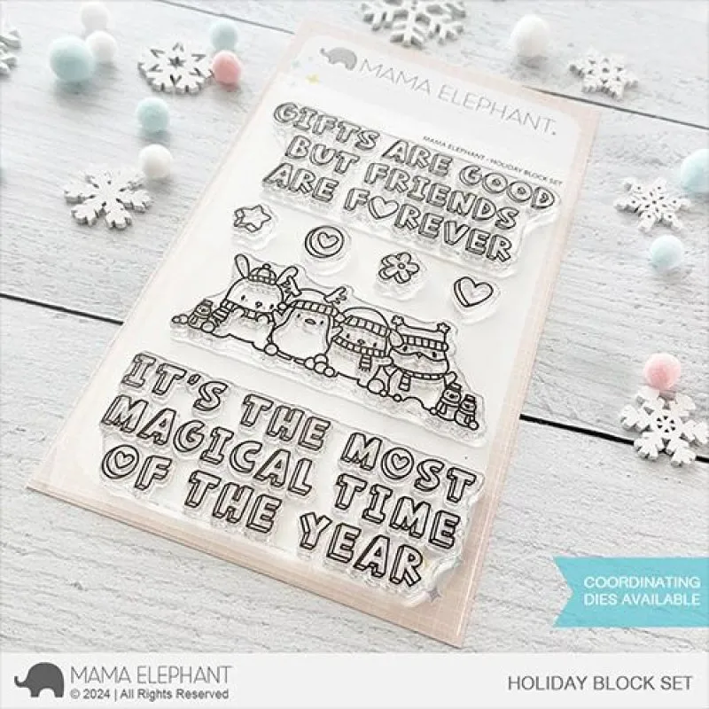 Holiday Block Set Clear Stamps Mama Elephant