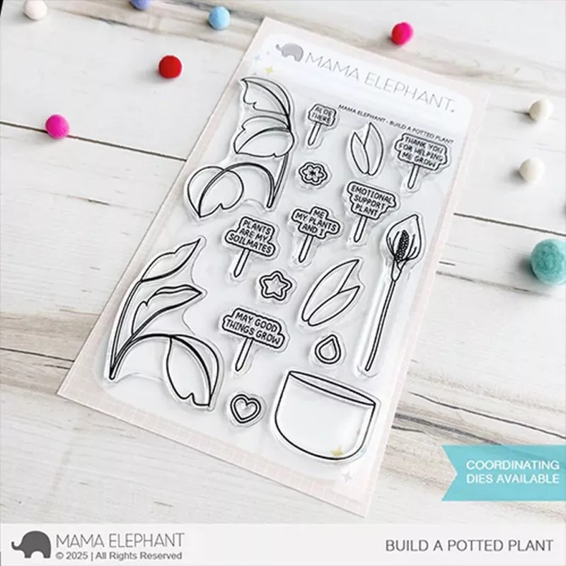 Build a Potted Plant Mama Elephant Stamp & Die Bundle