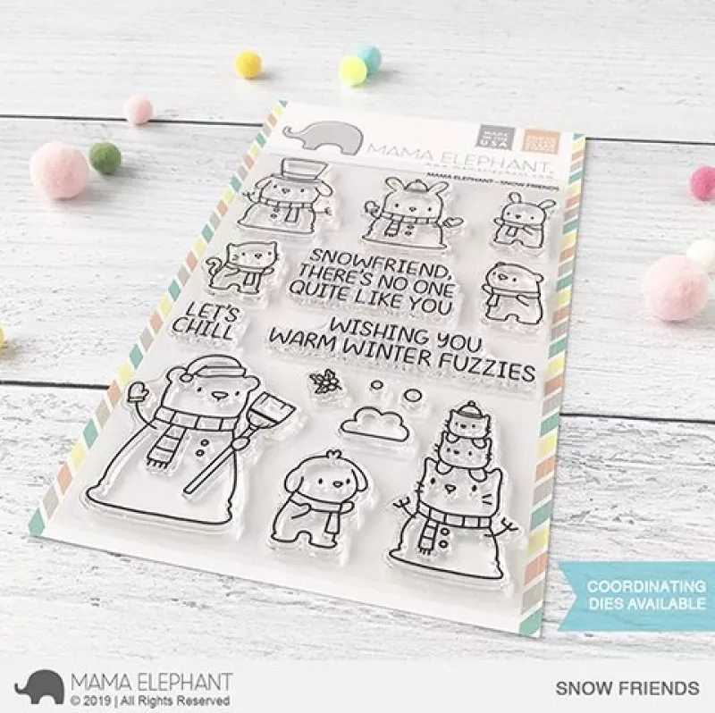 S SNOW FRIENDS Mama Elephant clearstamps